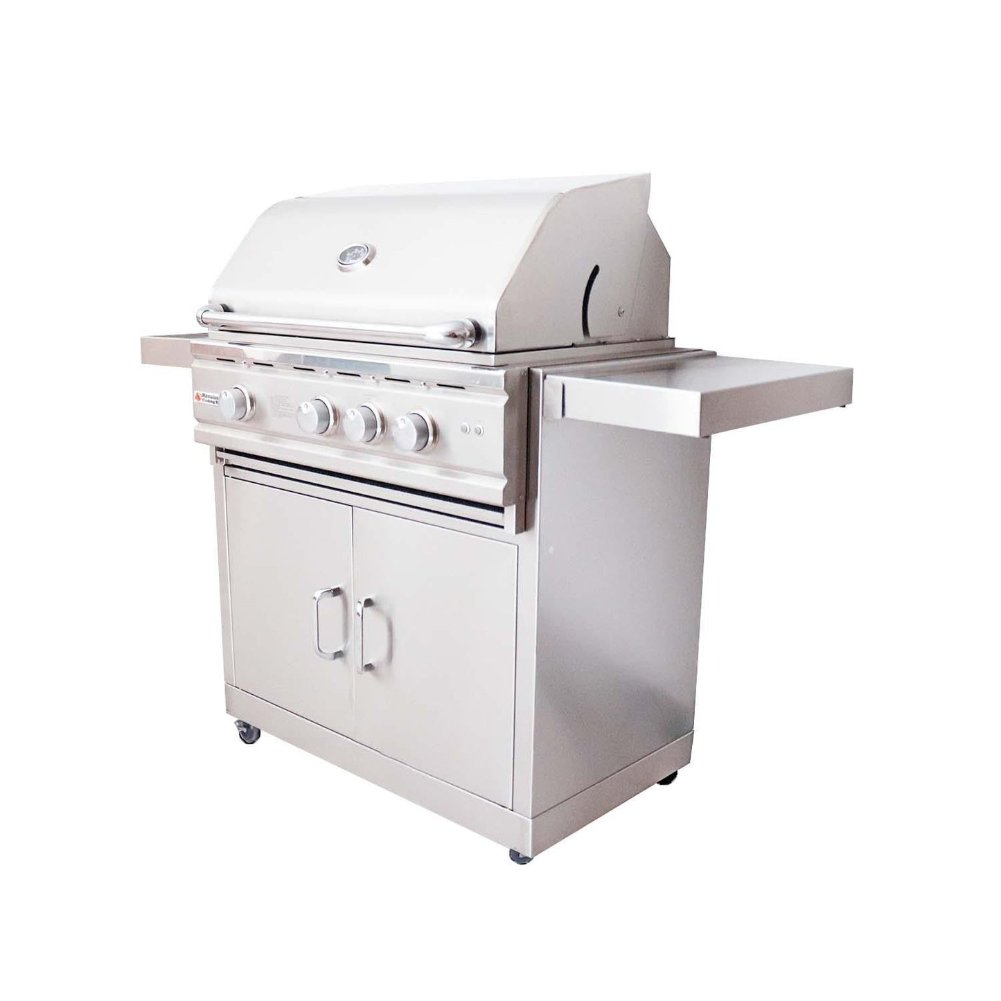 RCS Cutlass Pro 30 Inch Propane Grill w/ Ceramic Briquette Tray Flame Tamers - RON30BLPCK
