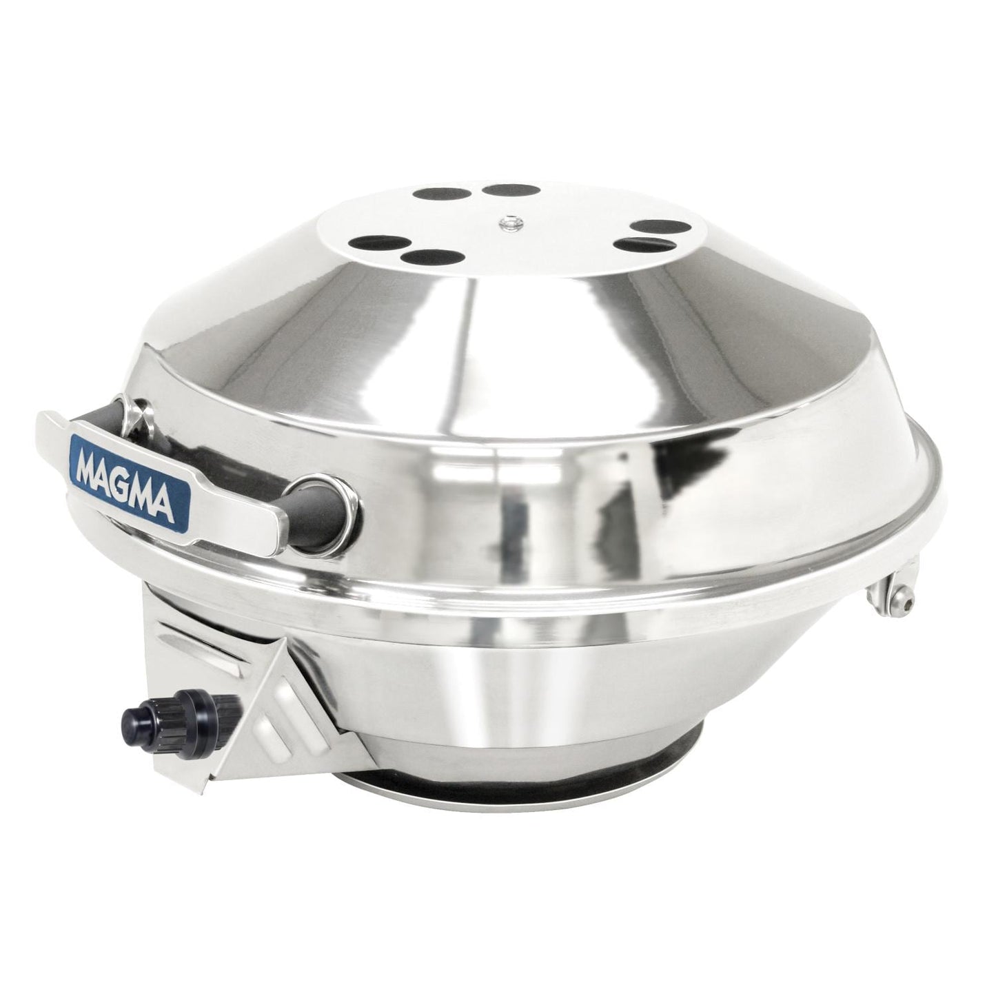 Magma Original Size Marine Kettle 3 Combination Stove & Gas Grill on Round Rail Mount