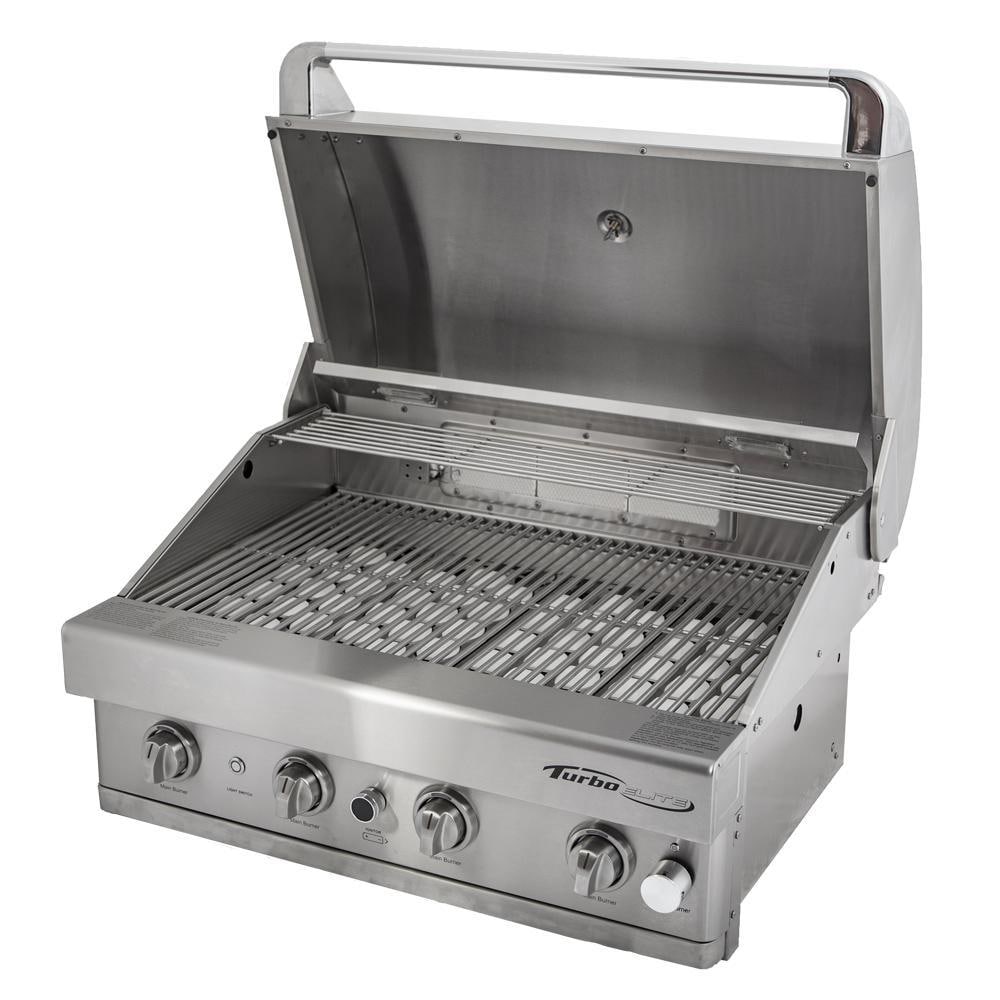 Turbo Elite 32-Inch 4-Burner Built-In Natural Gas Grill With Rear Infrared Burner - BTE3221BNG - Image 4