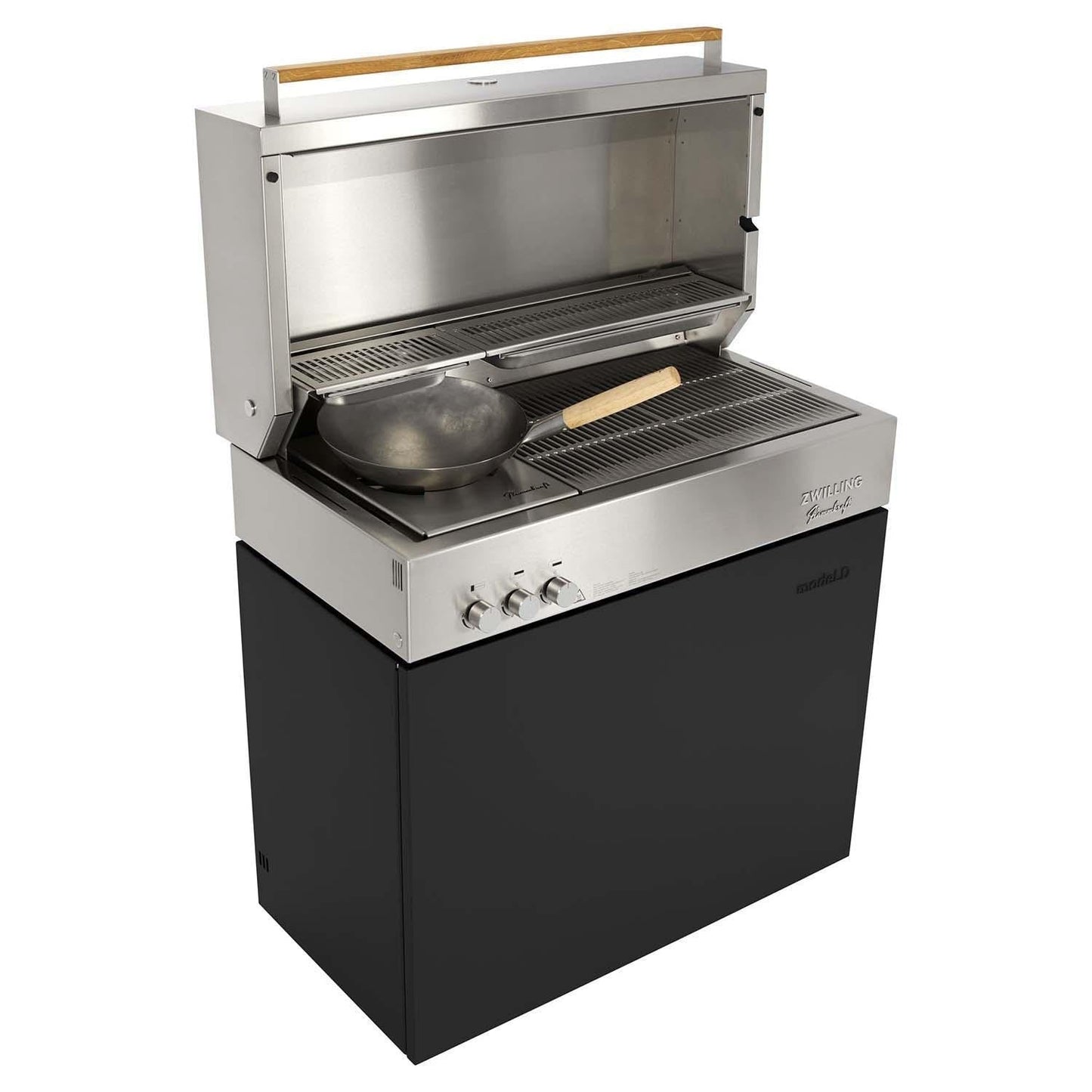 Flammkraft Model D Propane Gas Grill - Ivory Black - 1029545