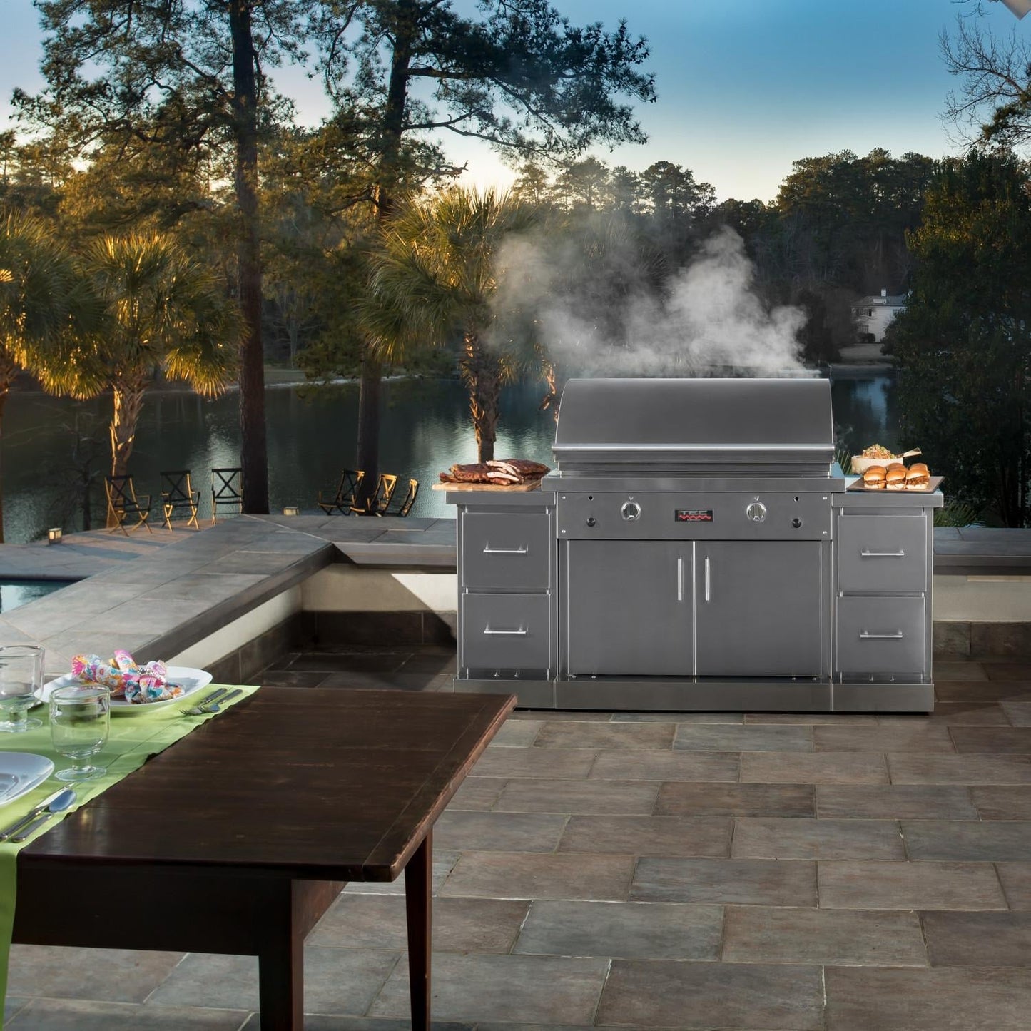 TEC Sterling Patio FR 44-in Infrared Propane Grill On Stainless Steel Island - STPFR2LPISL-I - Image 2
