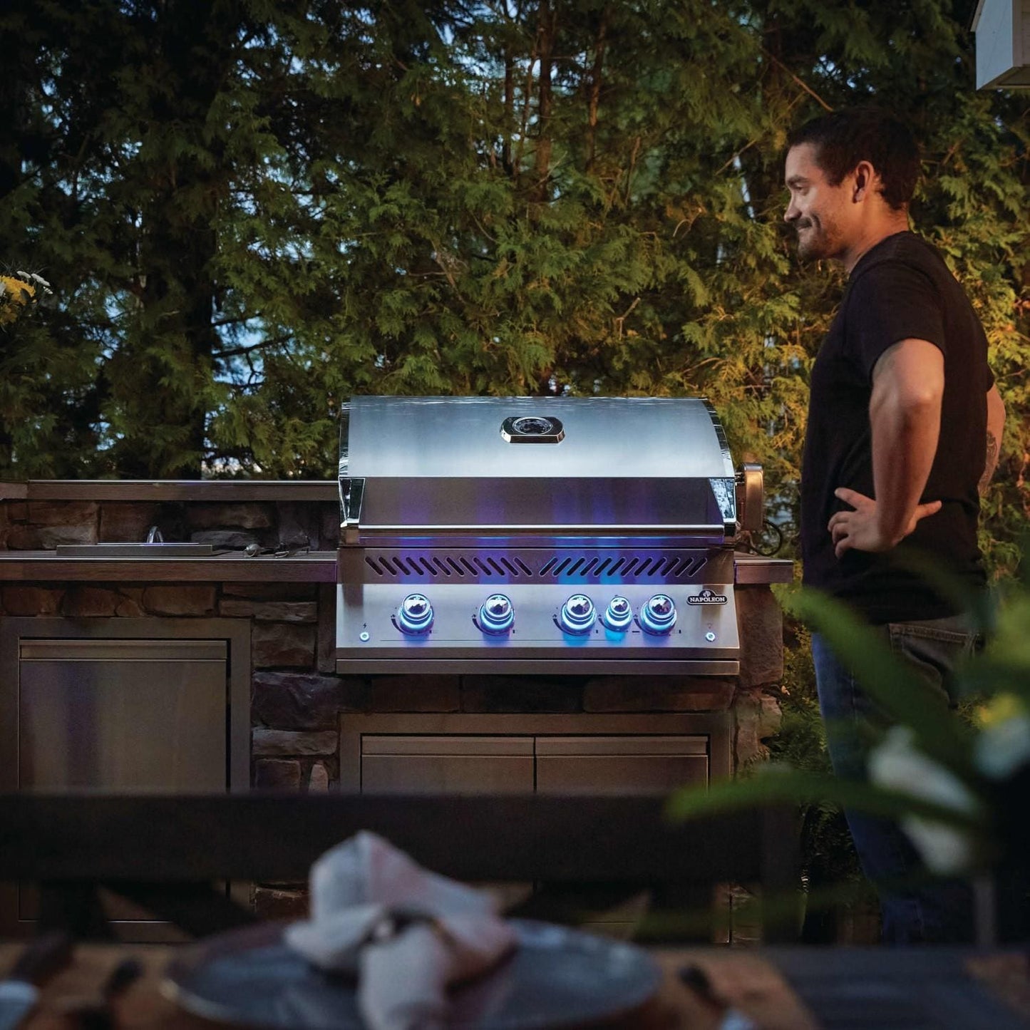 Napoleon 700 Series 5-Burner 32-Inch Built-In Propane Grill w/ Rotisserie & SafetyGlow - BIG32RBPSS-1 - Image 13