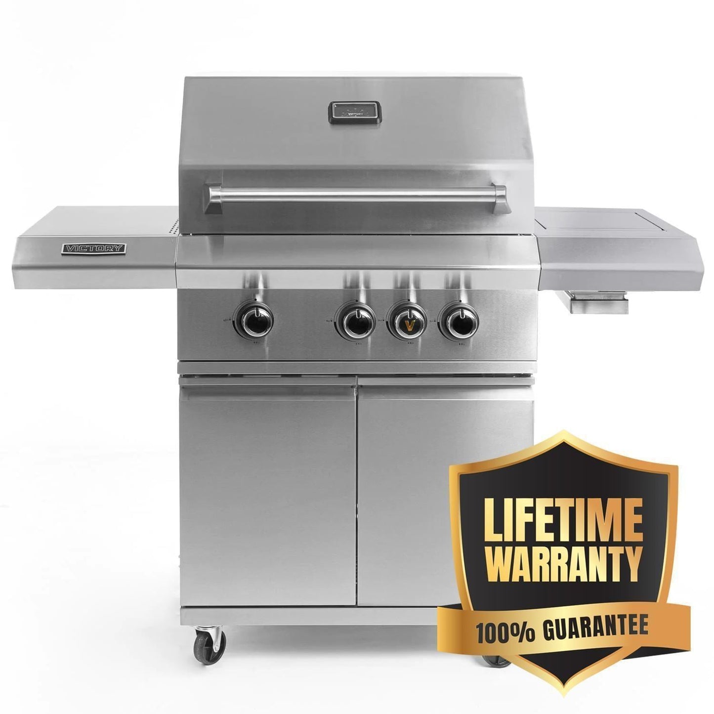 Victory 3-Burner Propane Gas Grill With Infrared Side Burner - BBQ-VCT3BSB-LP - Image 3