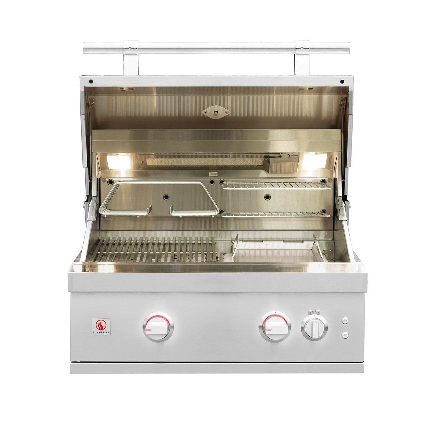 Summerset Quest 30-in 2 Burner Built-In Propane Gas Grill w/ Rear Infrared Burner, Rotisserie Kit, & Drop-In Griddle Plate - QST30-LP