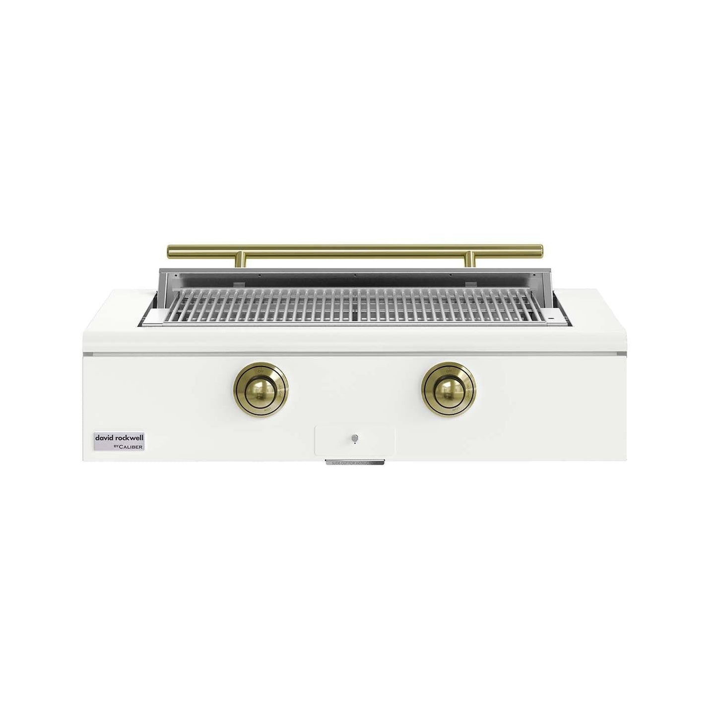 Caliber 42-in Natural Gas Built-In Rockwell Grill - Matte White w/ Brass Hardware - CRG-42BN00-A-030-H01 - Image 1