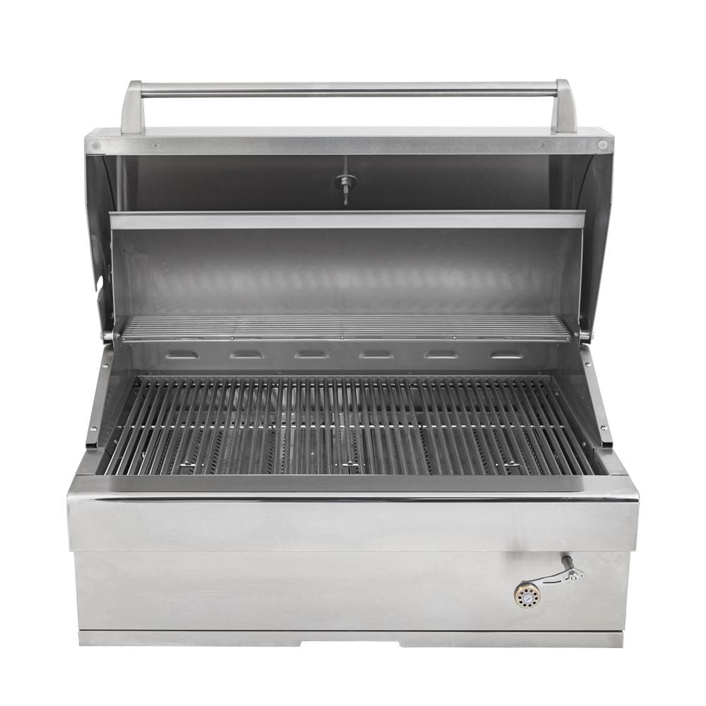 Turbo 32-Inch Built-In Stainless Steel Charcoal Grill With Adjustable Charcoal Tray - 32CHARCOALG - Image 2