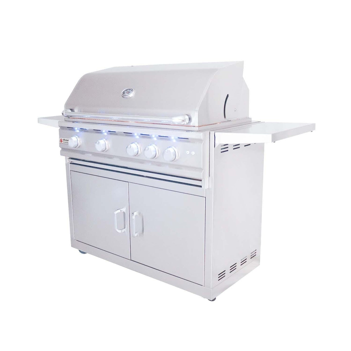 RCS Cutlass Pro 38 Inch Propane Grill w/ Ceramic Briquette Tray Flame Tamers - RON38BLPCK