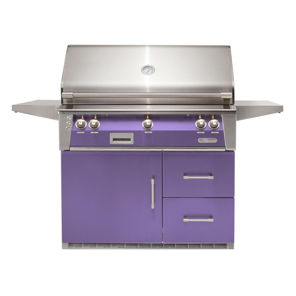 Alfresco ALXE 42-Inch Freestanding Propane Grill On Refrigerated Cart With Rotisserie in Blue Lilac - ALXE-42RFG-LP-S4005 - Image 1