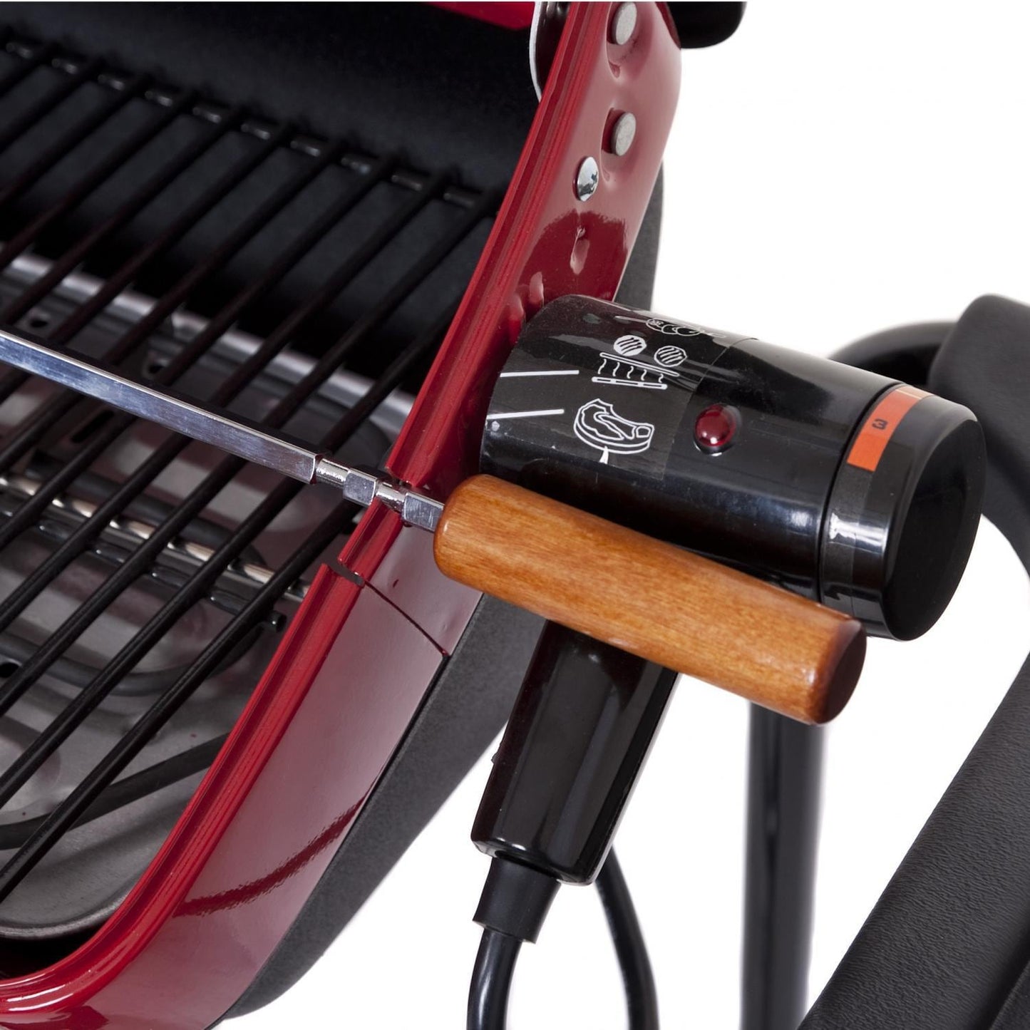 Americana by Meco 1500 Watt Electric Grill With Rotisserie, Easy View Window And Plastic Side Trays - 9359U8.181 - Image 8