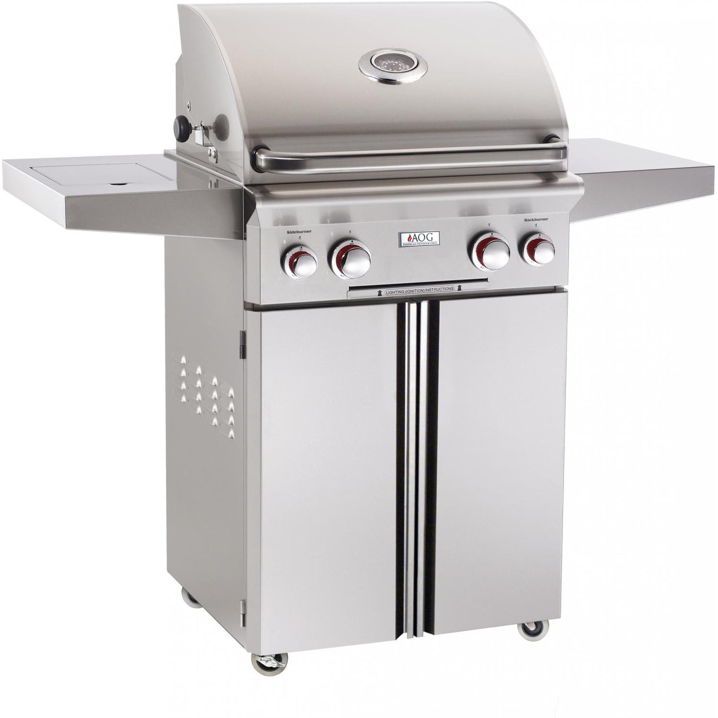 American Outdoor Grill T-Series 24-Inch 2-Burner Propane Gas Grill W/ Rotisserie & Single Side Burner - 24PCT - Image 1