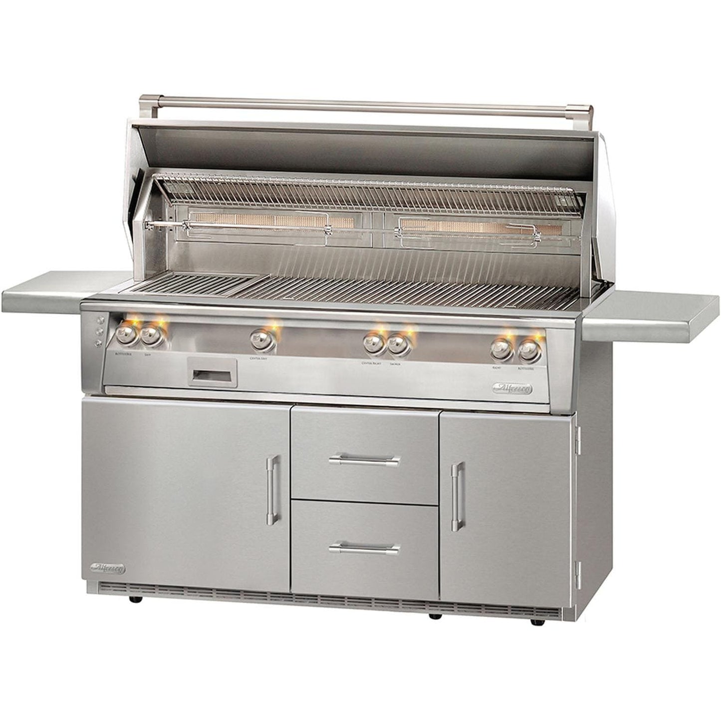 Alfresco ALXE 56-Inch Freestanding Natural Gas All Grill On Refrigerated Cart With Sear Zone And Rotisserie - ALXE-56BFGR-NG - Image 1