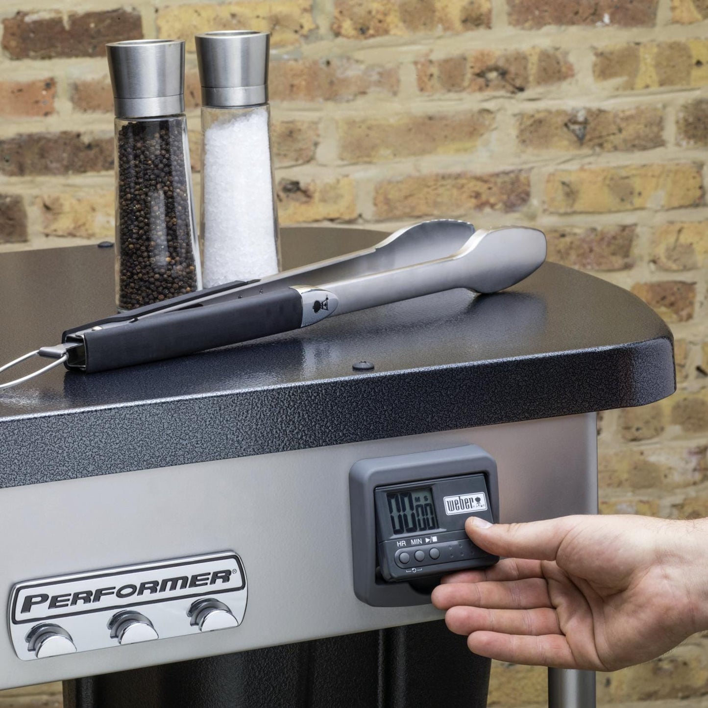 Weber Performer Deluxe 22-Inch Freestanding Charcoal Grill w/ Touch-N-Go Ignition - Black - 15501001 - Image 4