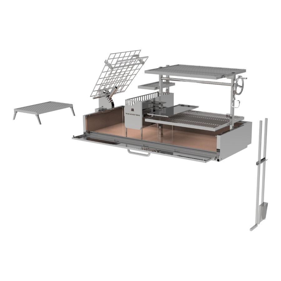 Tagwood Fully Assembled BBQ Argentine Santa Maria Wood Fire & Charcoal Grill - BBQ28SSF - Image 5