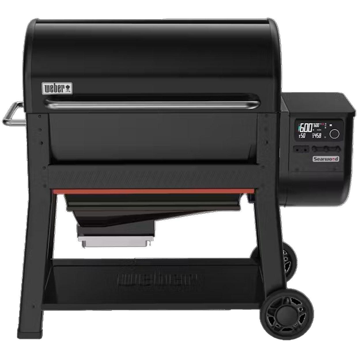 Weber Searwood XL 600 Pellet Grill w/ Cover, Front Table & Rotisserie - Image 2