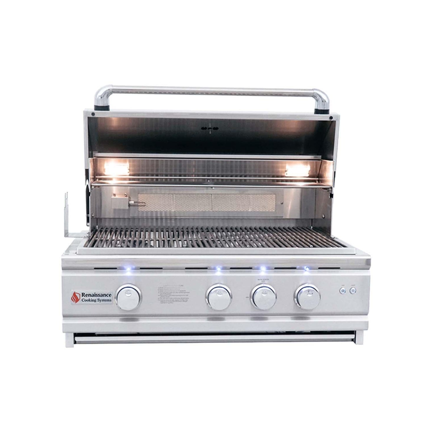 RCS Cutlass Pro 30 Inch Built-In Natural Gas Grill w/ Ceramic Briquette Tray Flame Tamers - RON30B - Image 6