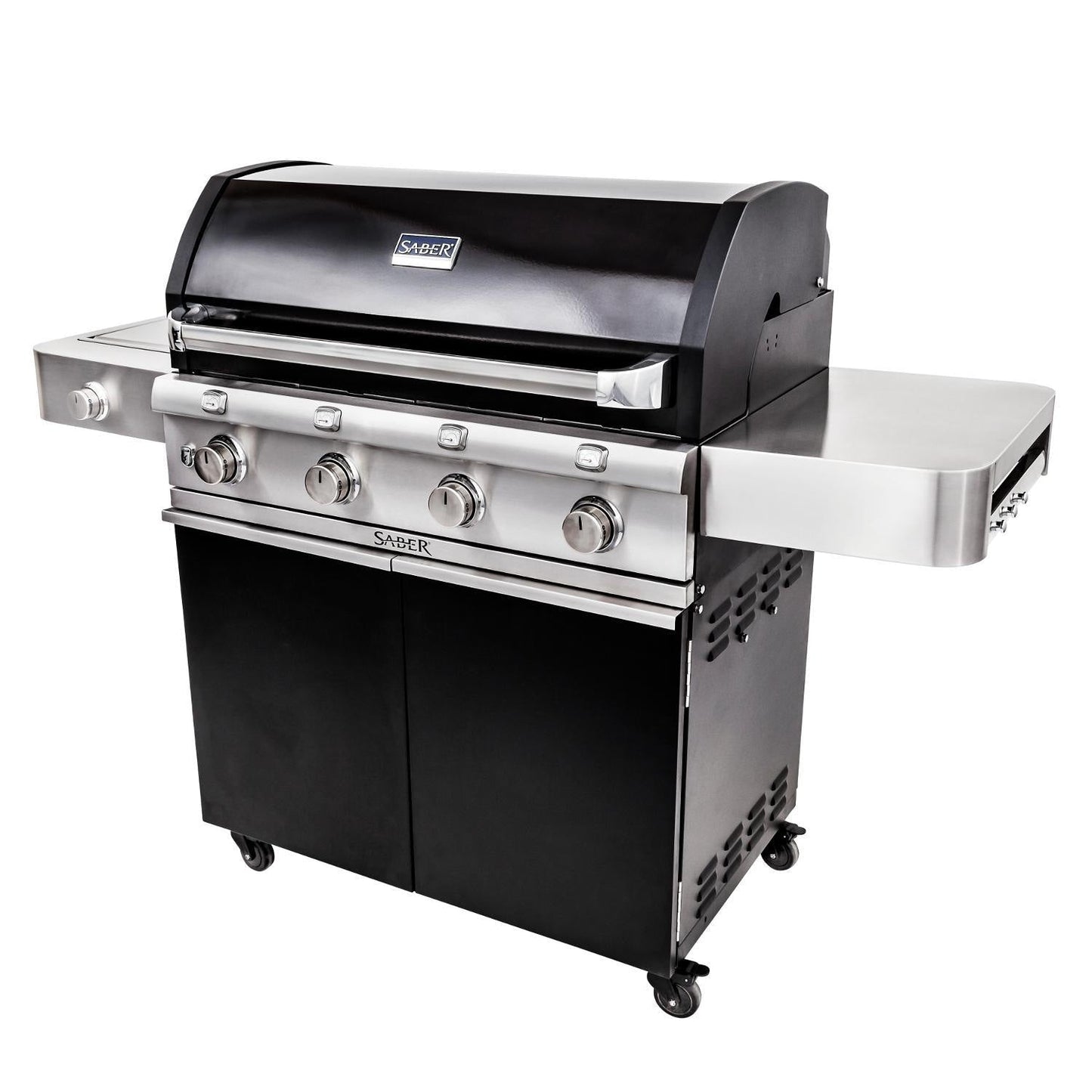 Saber Deluxe Black 670 40-Inch 4-Burner Infrared Propane Gas Grill With Side Burner - R67CC1117 - Image 2