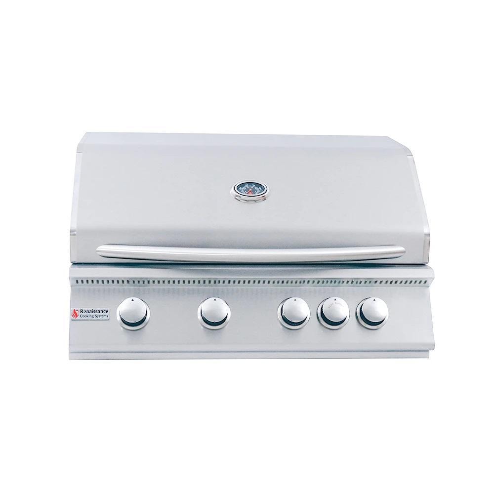 RCS Premier Series 32-Inch 4-Burner Built-In Natural Gas Grill With Rear Infrared Burner - RJC32A - Image 1