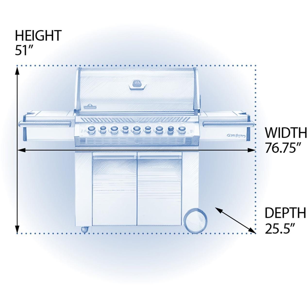Napoleon Prestige PRO 665 5-Burner Natural Gas Grill w/ Rotisserie & Side Burner - PRO665RSIBNSS-3 - Image 3