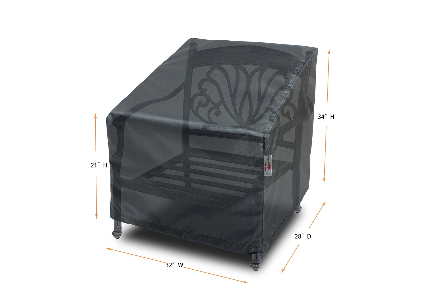 Chair Cover Medium - 32" W x 28" D x 21''/34" H - Mercury