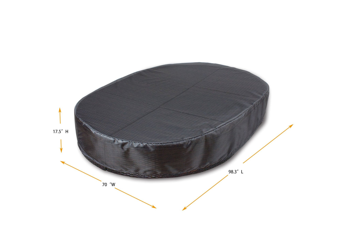 Sunbed Cover - 70" W x 98.3" L x 17.5" H - Mercury
