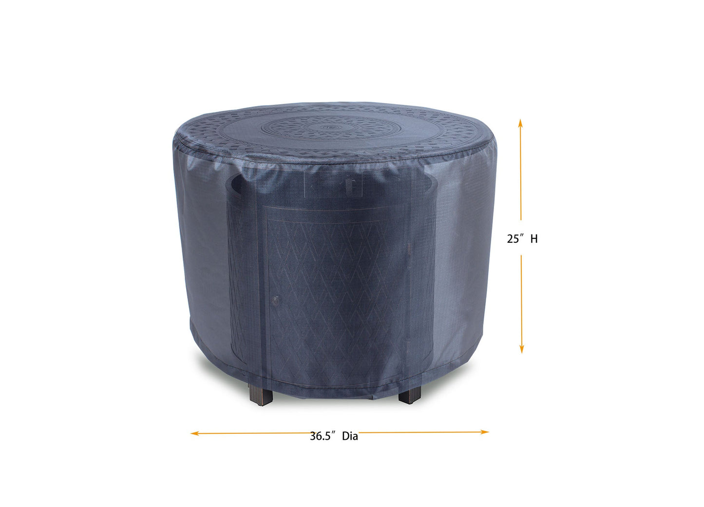 Round Fire Table Cover - DIA36.5''x25''H - Mercury