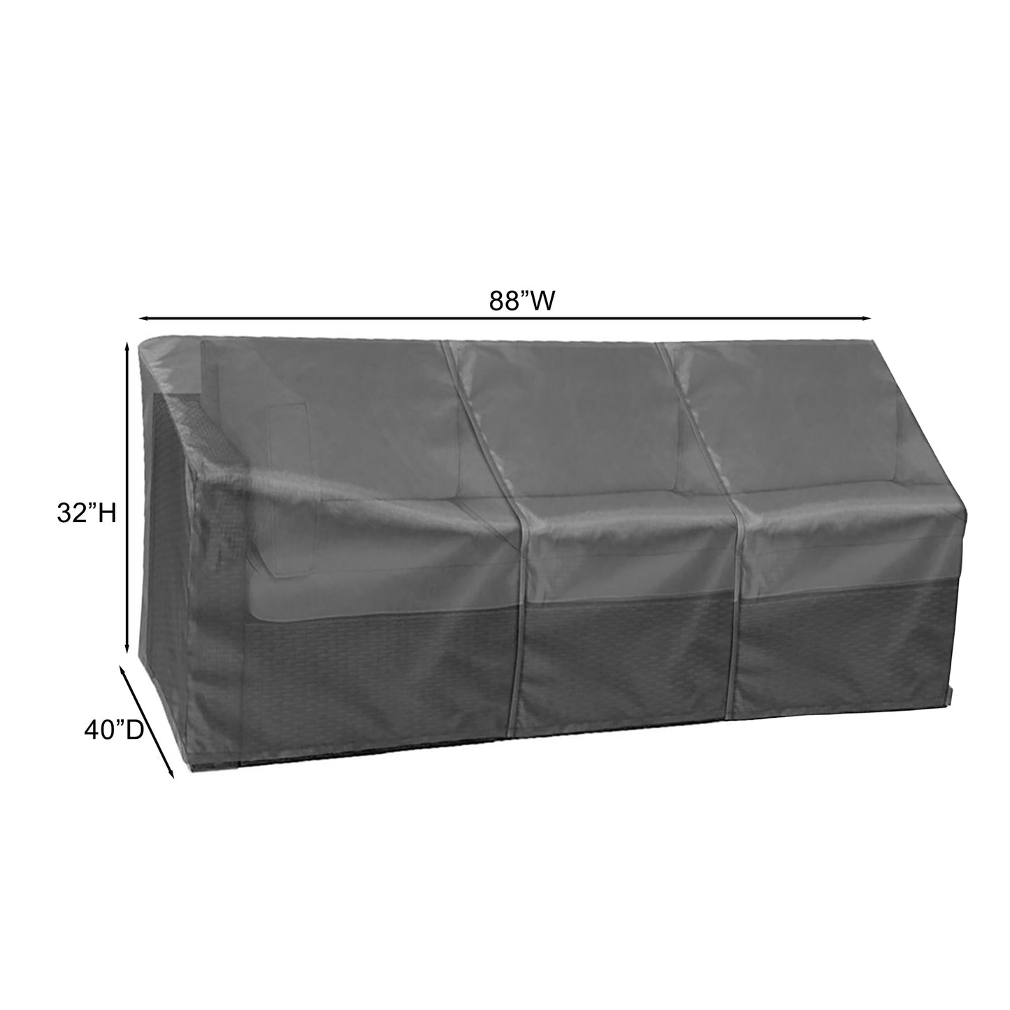 Modular Cover Sofa Right End - 88"Wx40"Dx18"H
- Mercury
