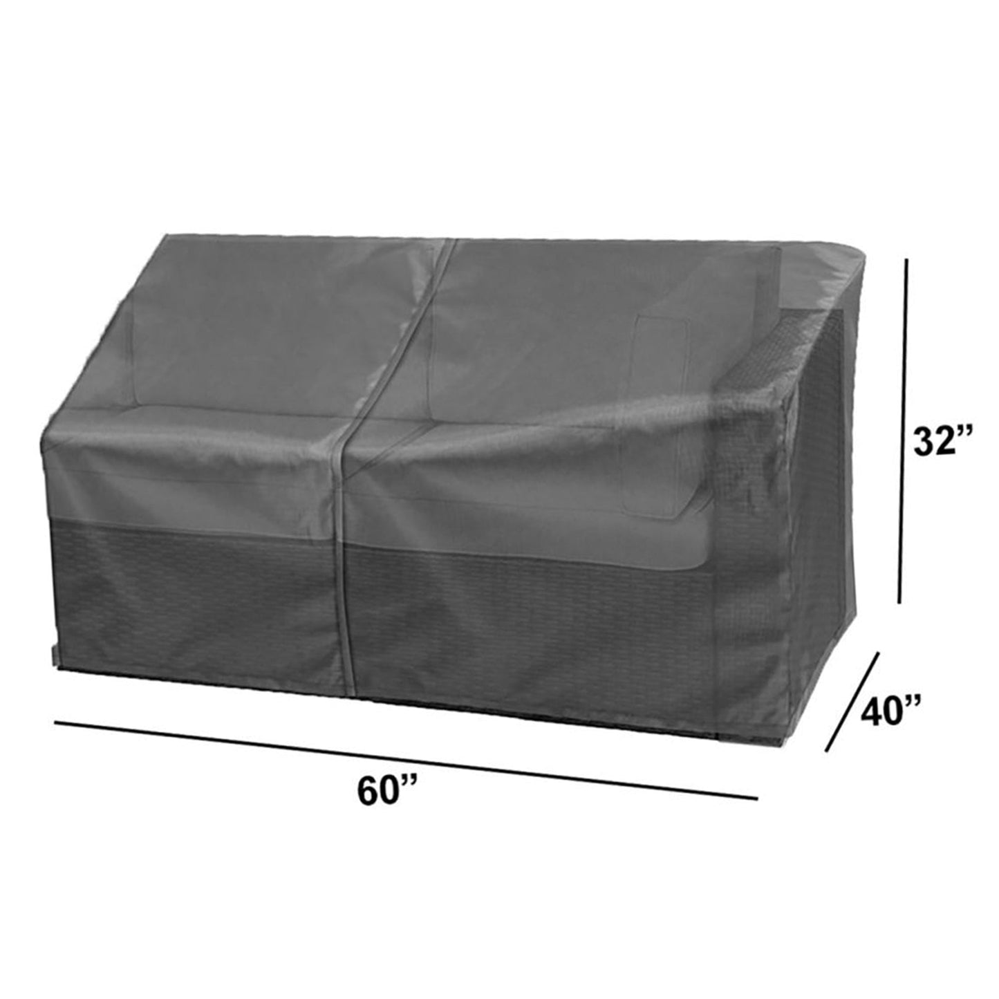 Modular Cover Loveseat Left End - 60"Wx40"Dx18"H
- Mercury
