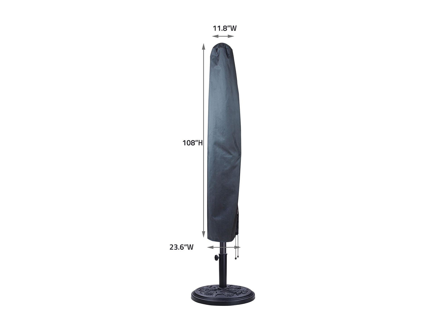 Umbrella Cover Rectangle - 21.65''/23.62''Wx110''H - Mercury