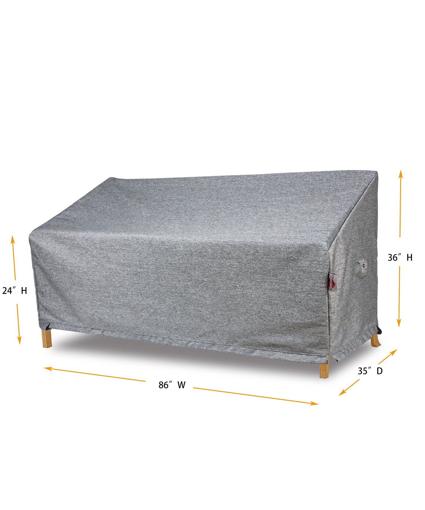 Sofa Cover Medium - 86"W x 35"D x 24''/36"H Platinum