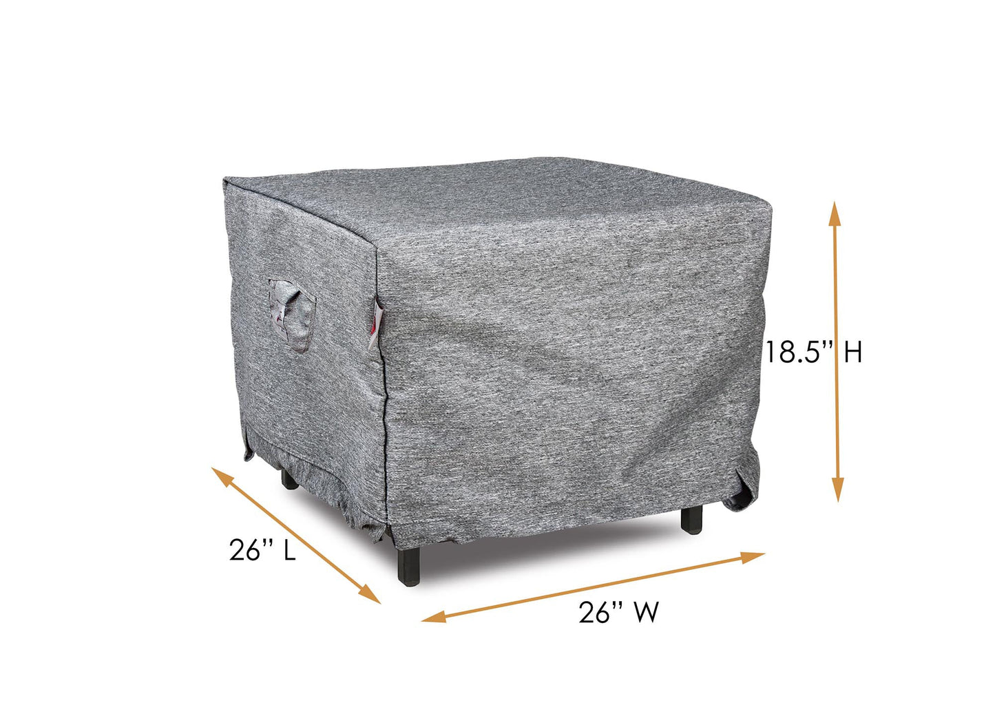 Premium Heavy-Duty Accent Table Cover - 3-Layer Water & UV-Resistant, Platinum Series, 26"Wx 26"D x 21"H for Outdoor Patio Furniture