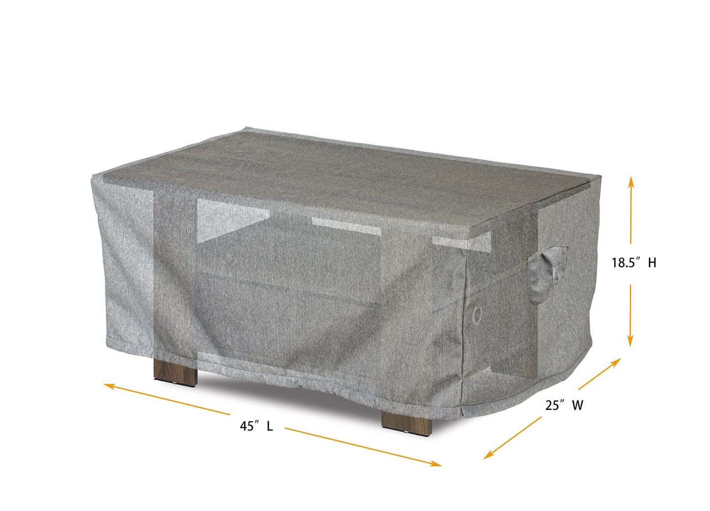 Premium Heavy-Duty Rectangular Coffee Table Cover - 3-Layer Water & UV-Resistant, Platinum Series, 45"x 25"x18"H for Outdoor Patio Furniture
