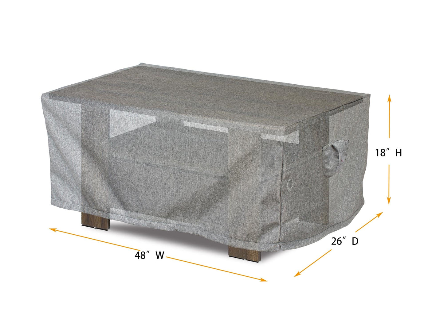 Premium Heavy-Duty Rectangular Coffee Table Cover - 3-Layer Water & UV-Resistant, Platinum Series, 49"x26"x18"H for Outdoor Patio Furniture