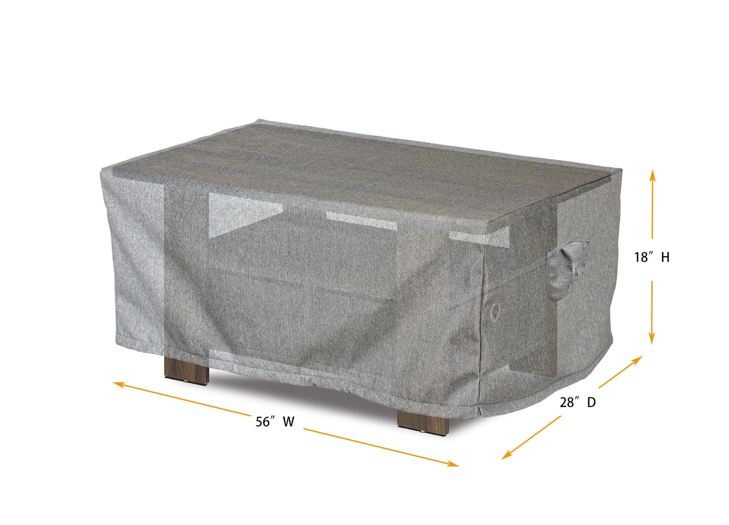 Premium Heavy-Duty Rectangular Coffee Table Cover - 3-Layer Water & UV-Resistant, Platinum Series, 56"x28"x18"H for Outdoor Patio Furniture