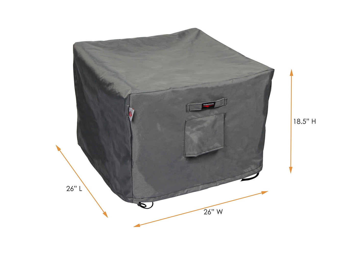 Accent Table Cover Titanium Square - 26"Wx 26"D x 21"H