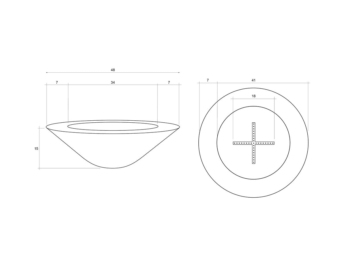 Embarcadero Pedestal Liquid Propane diagram