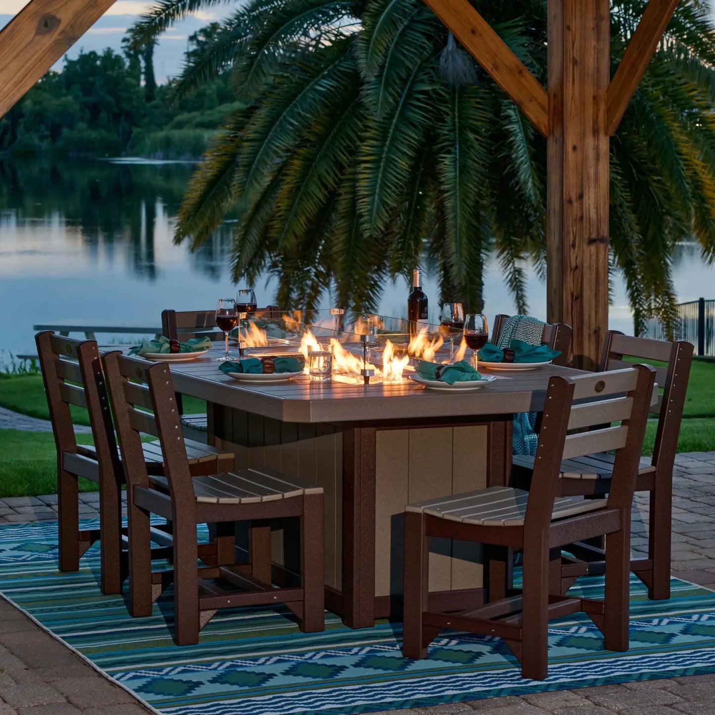 Lumin Fire Table 79″ Rectangular