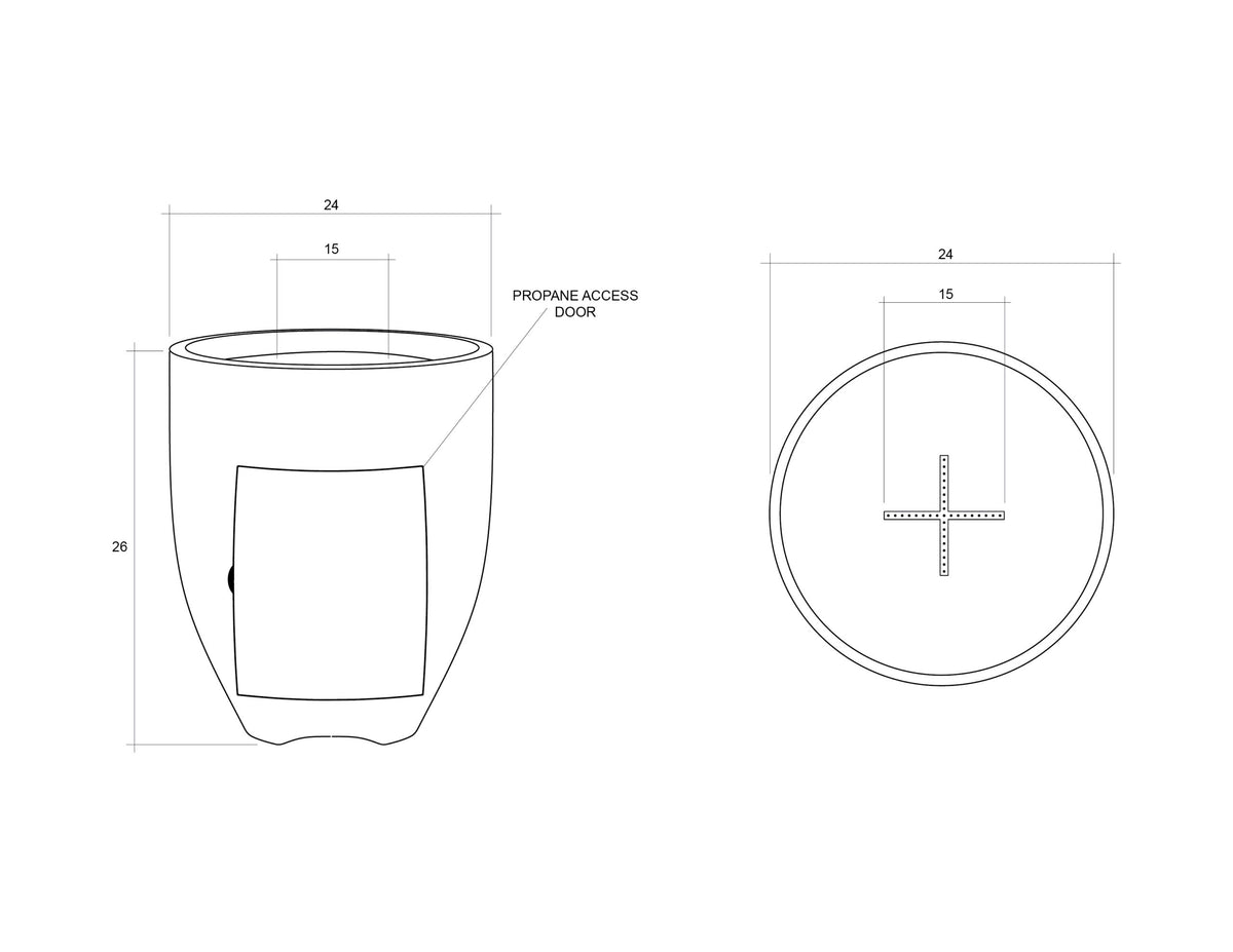 Pentola 3 Liquid Propane diagram