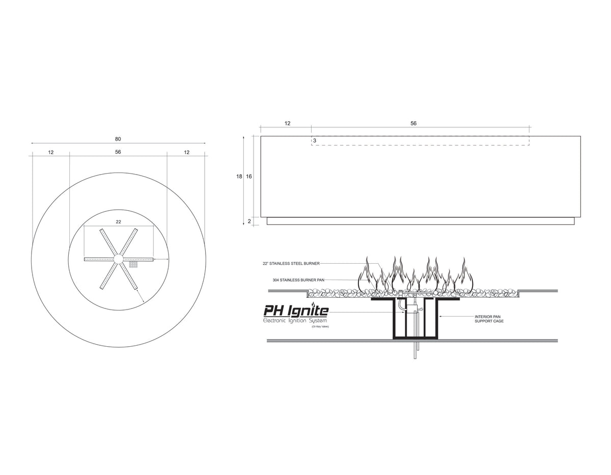 Rotondo 80 Liquid Propane diagram
