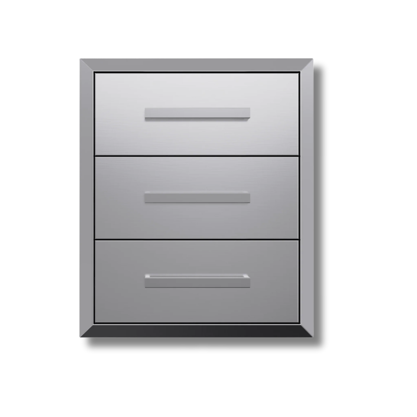 304 Stainless Steel Triple Drawers with light and soft close