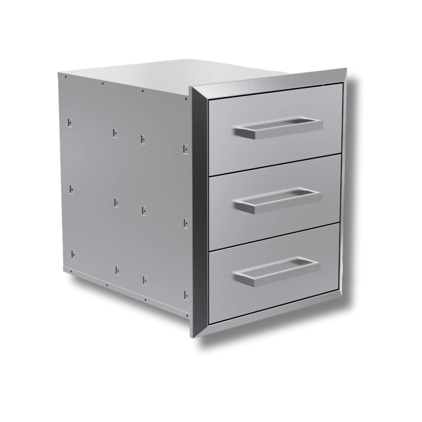 304 Stainless Steel Triple Drawers with light and soft close