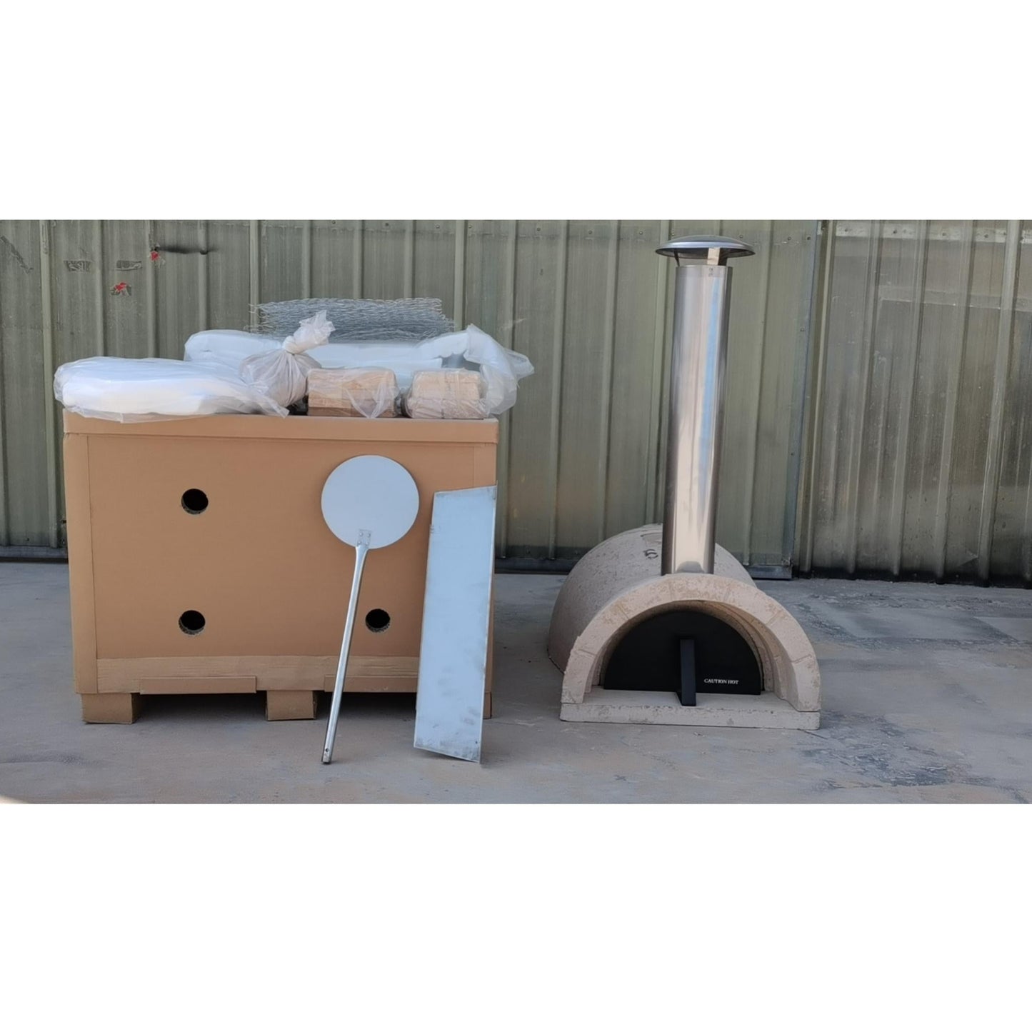 DIY includes SS Flue & Black Door 50Dx39Wx25H - WPPO LLC Direct