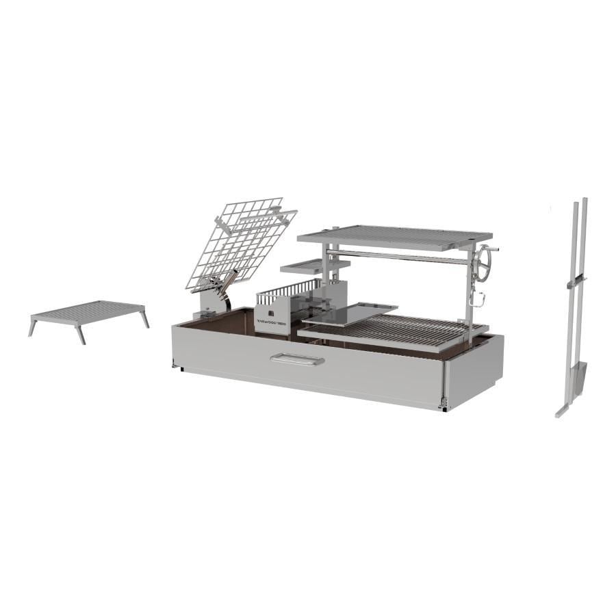 Tagwood Fully Assembled BBQ Argentine Santa Maria Wood Fire & Charcoal Grill - BBQ28SSF - Image 2
