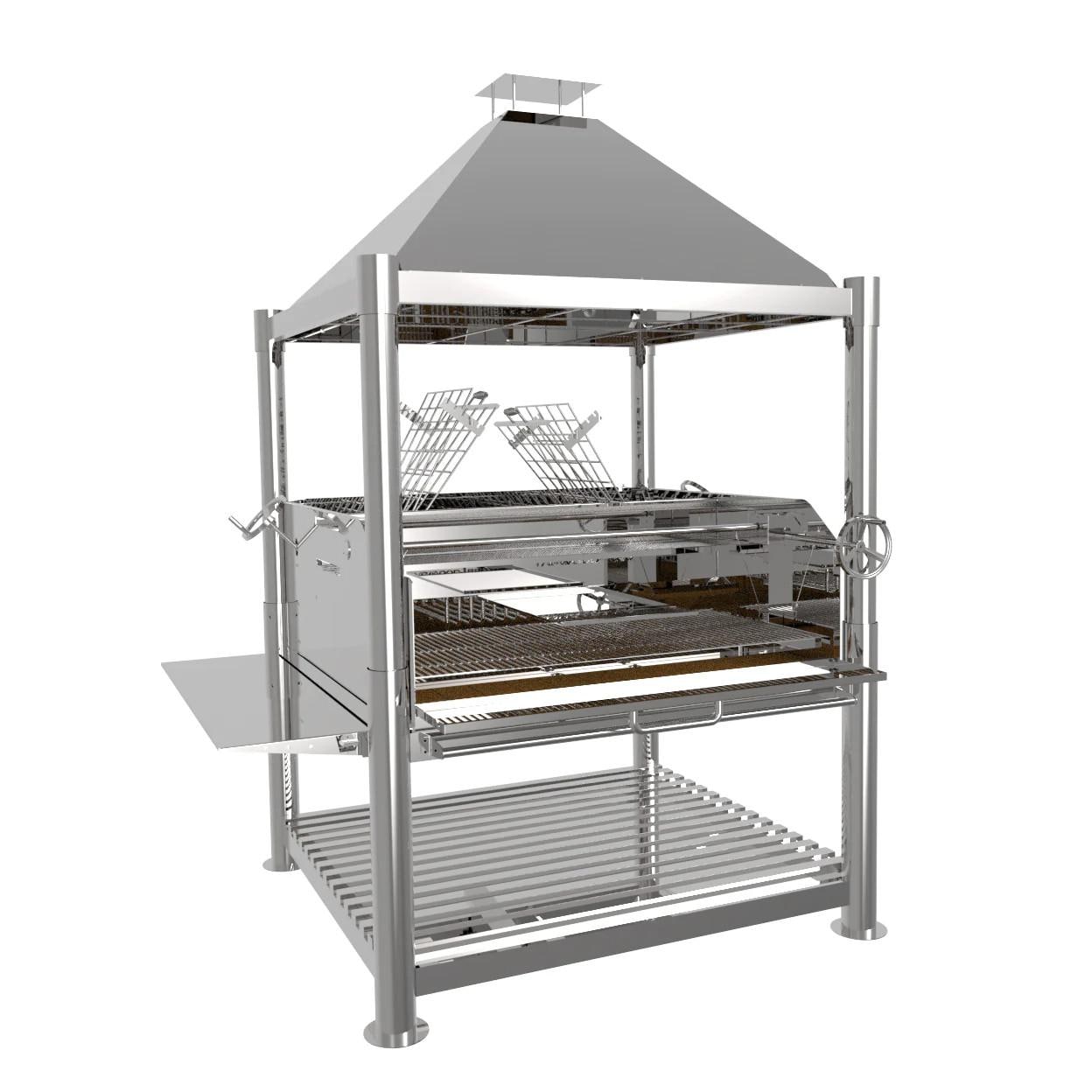 Tagwood BBQ XL Argentine Stainless Steel Wood Fire & Charcoal Grill - BBQ22SS - Image 2