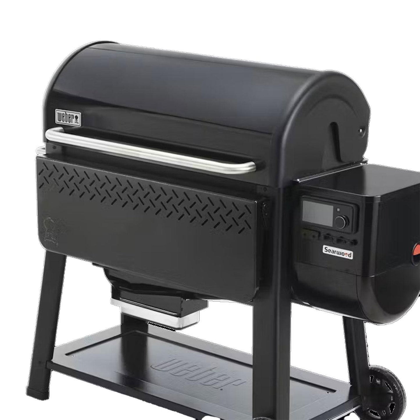 Weber Searwood XL 600 Pellet Grill w/ Cover, Front Table & Rotisserie - Image 7
