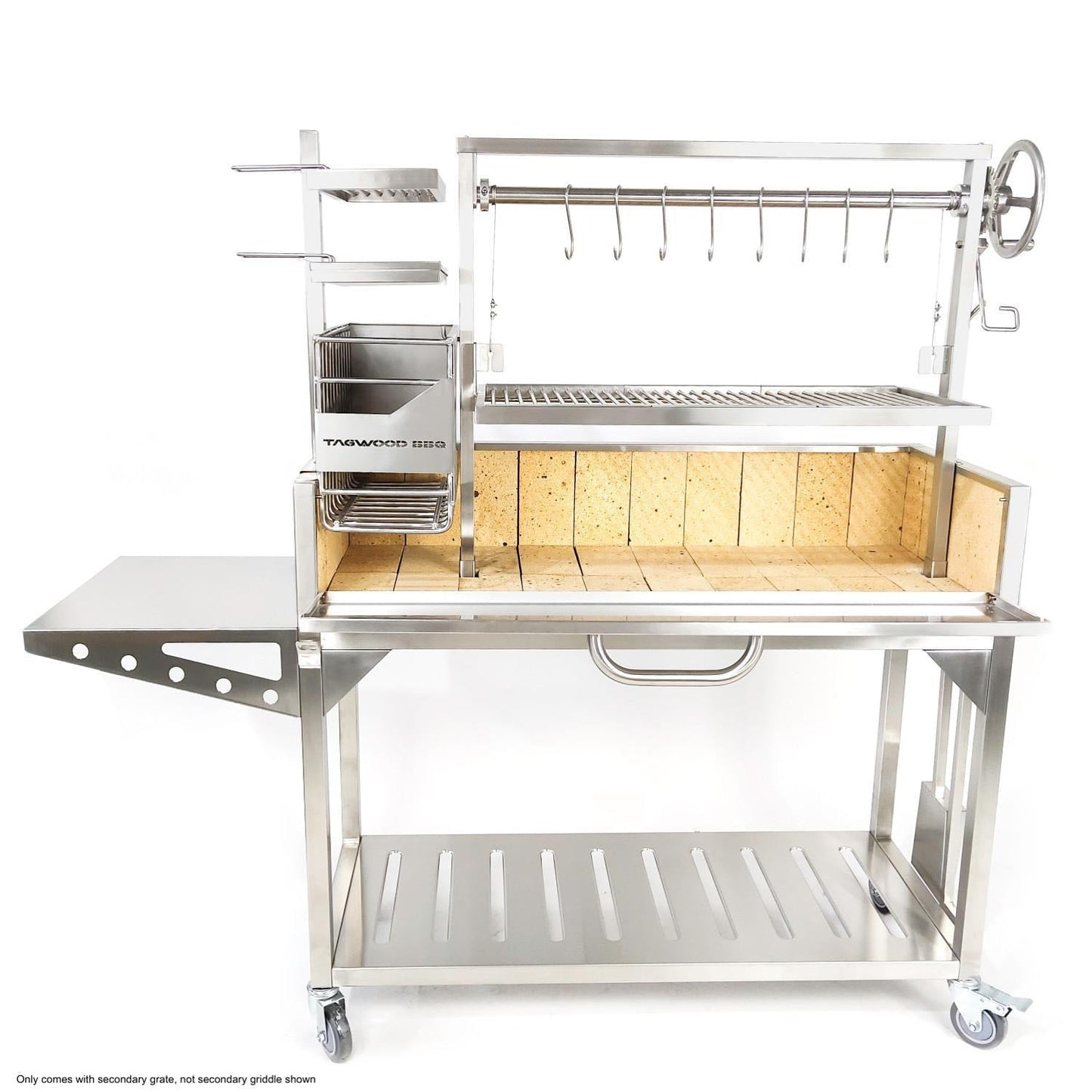 Tagwood BBQ Fully Assembled Argentine Santa Maria Wood Fire & Charcoal Grill - All Stainless Steel - BBQ03SSF - Image 3