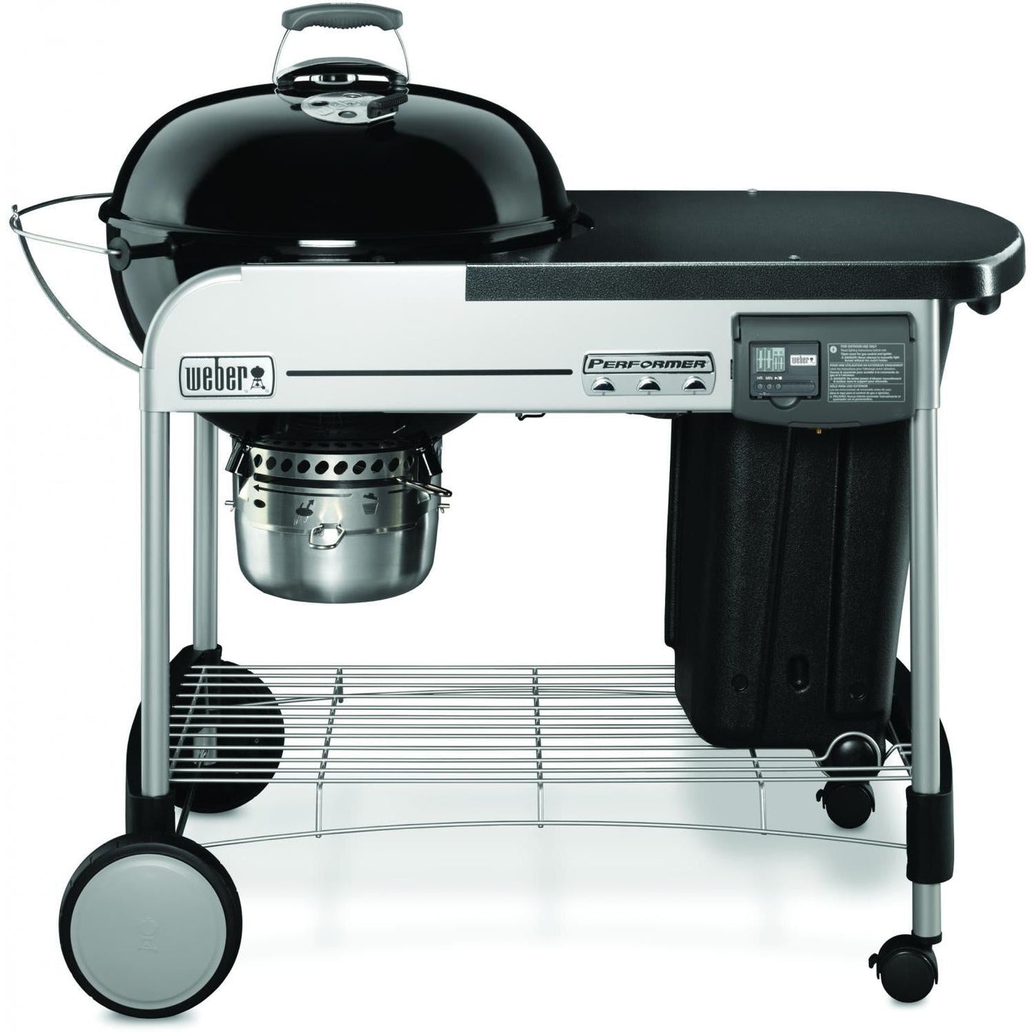 Weber Performer Deluxe 22-Inch Freestanding Charcoal Grill w/ Touch-N-Go Ignition - Black - 15501001 - Image 1