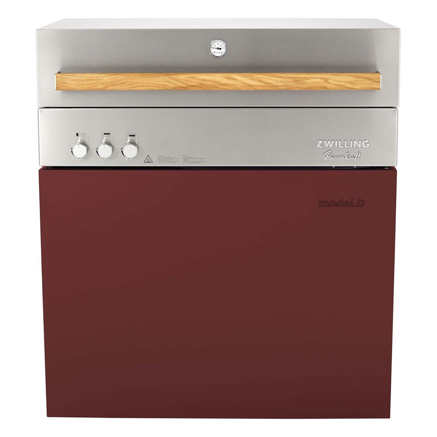 Flammkraft Model D Freestanding Grill & Model M Prep Center Module - Ruby