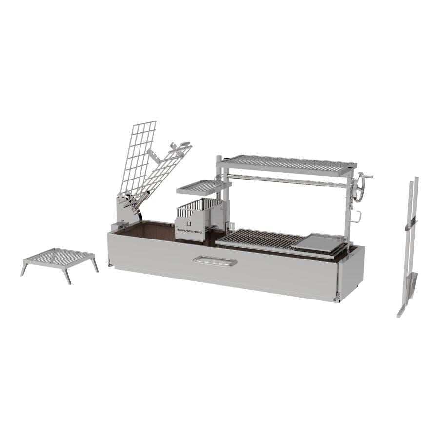 Tagwood Fully Assembled BBQ Argentine Santa Maria Wood Fire & Charcoal Grill - BBQ08SSF - Image 5
