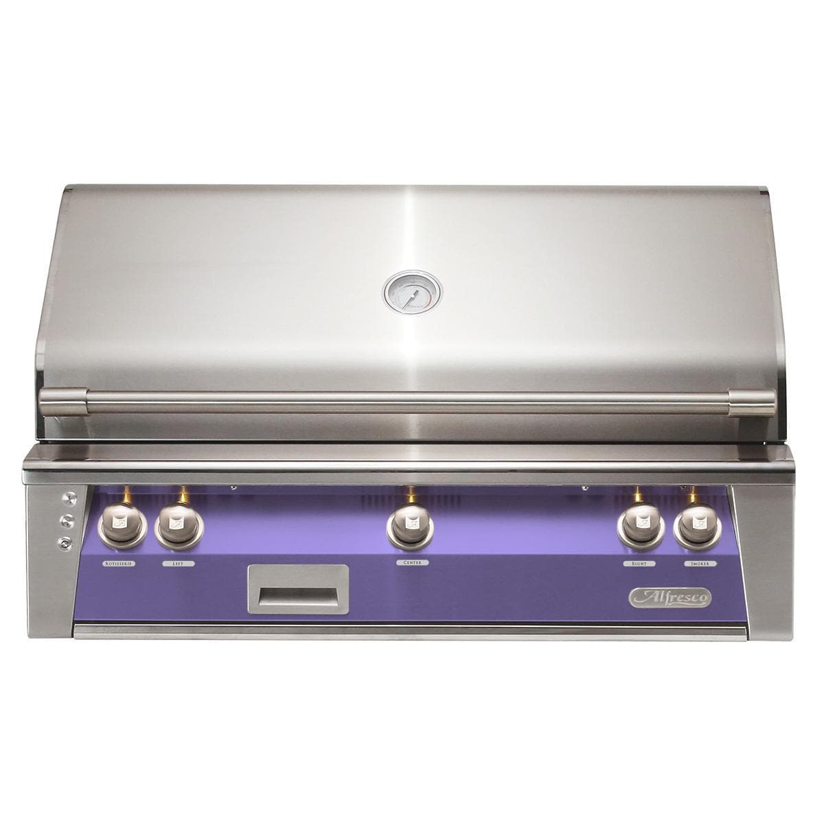 Alfresco ALXE 42-Inch Built-In Natural Gas Grill With Rotisserie in Blue Lilac - ALXE-42-NG-S4005 - Image 1