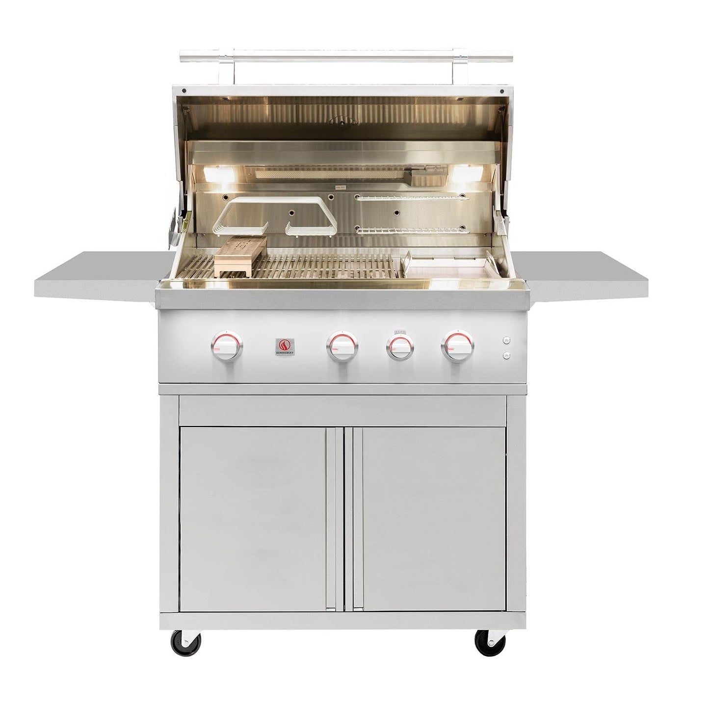Summerset Quest 36-in 2 Burner Freestanding Natural Gas Grill w/ Rear Infrared Burner, Rotisserie Kit, & Drop-In Griddle Plate - Image 2